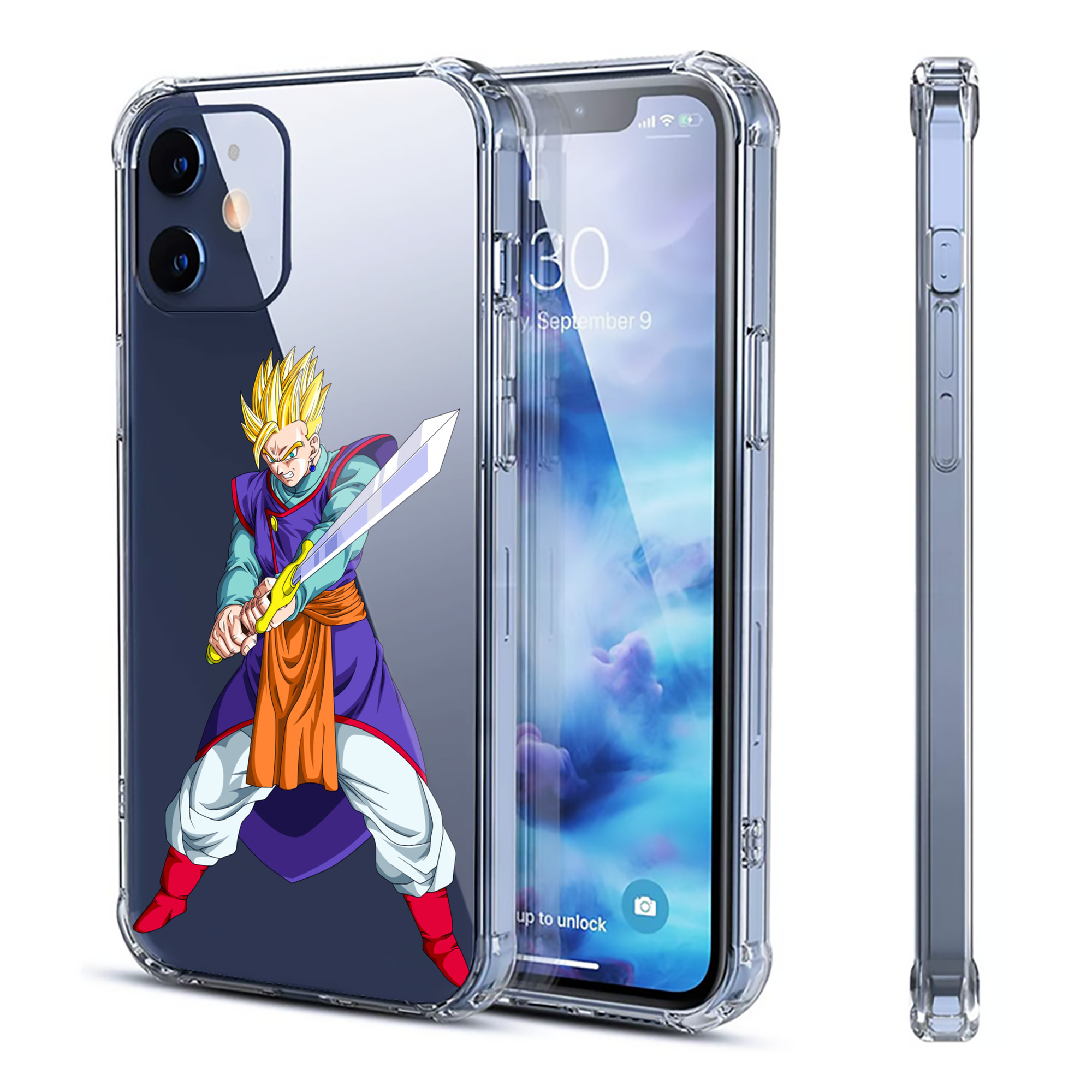 （画像用） ドラゴンボール 孫 悟飯（そんごはん）DRAGON BALL Son Gohan 【iPhone 12シリーズ対応】透明スマホケース（クリアソフトケース）